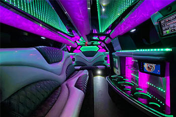 limo service model with laser lights